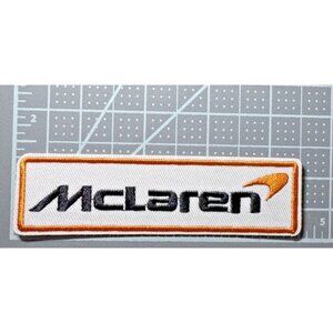 McLaren F1 Racing Motorsports White Logo 4.5in Patch Iron / Sew-On